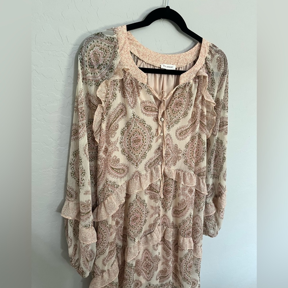 Blu pepper PAISLEY RUFFLE DRESS - Picture 3 of 4